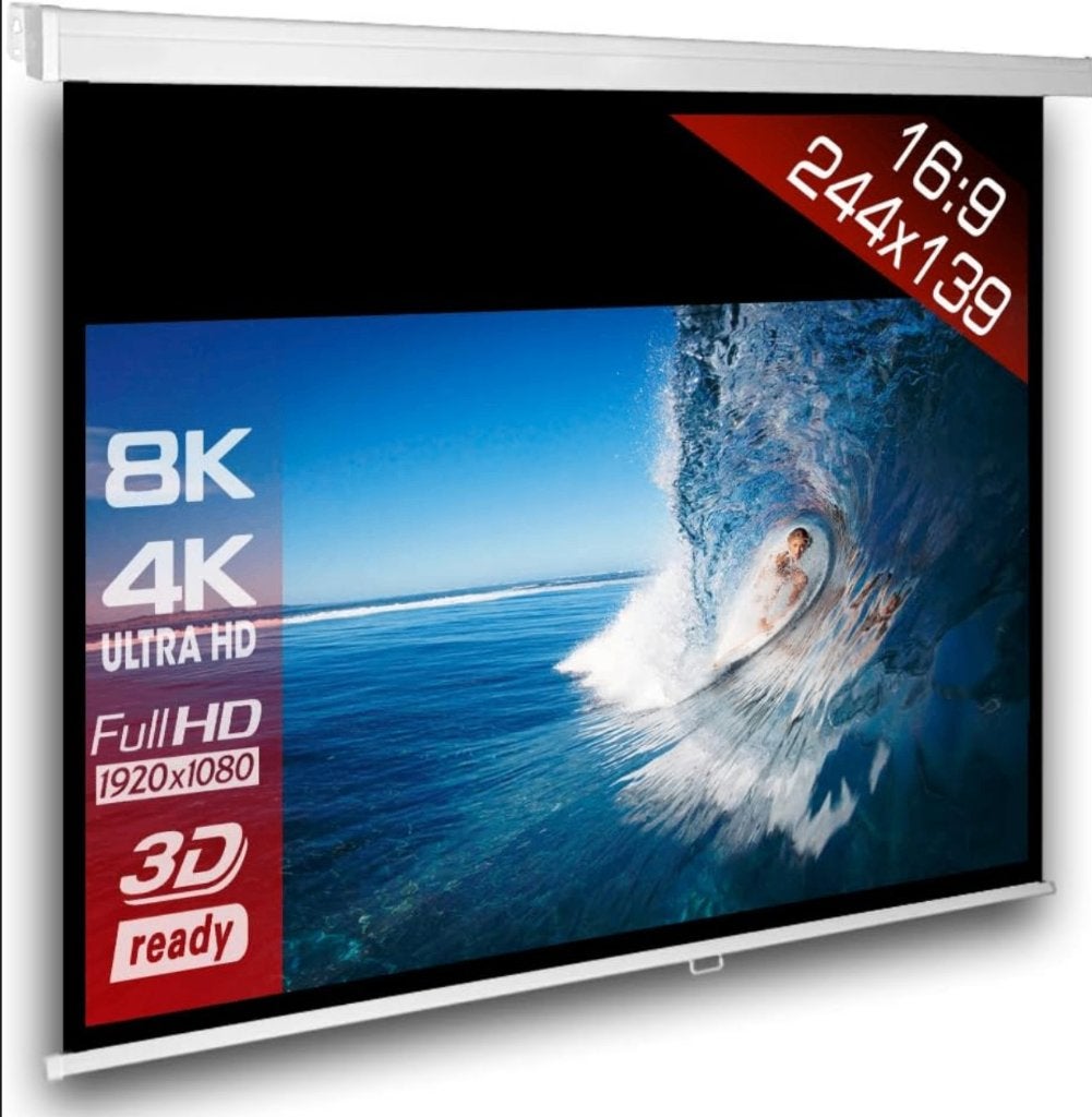 Ecran vidéoprojecteur 110" neuf, Enlèvement, Manuel, Comme neuf