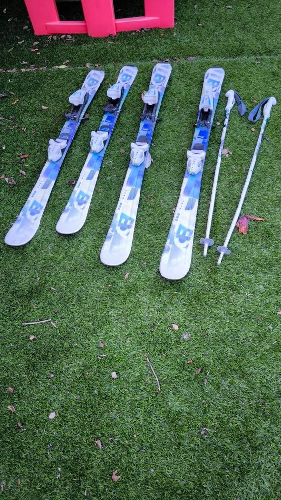 Ski's met stokken voor kinderen, Gebruikt, 100 tot 140 cm, Ophalen, Overige merken