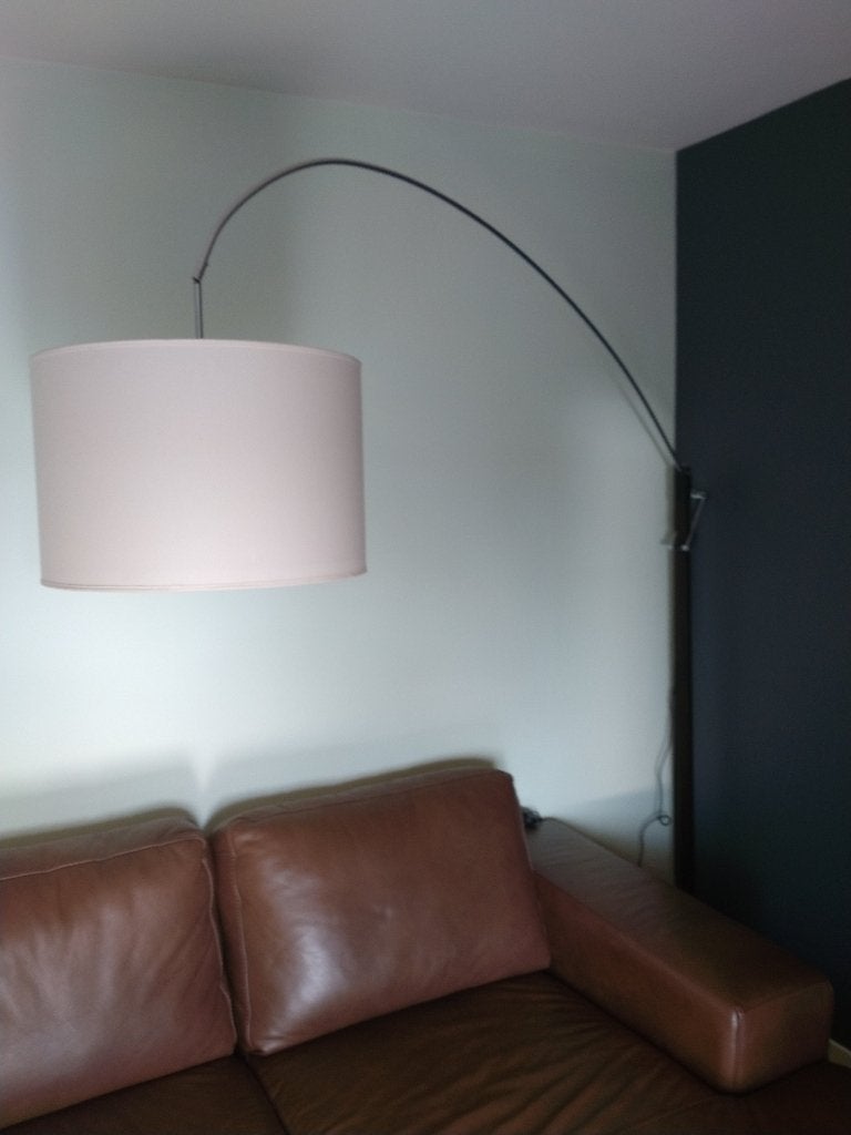 Staande boog-lamp, Comme neuf, E27 (grand), Métal, Modern