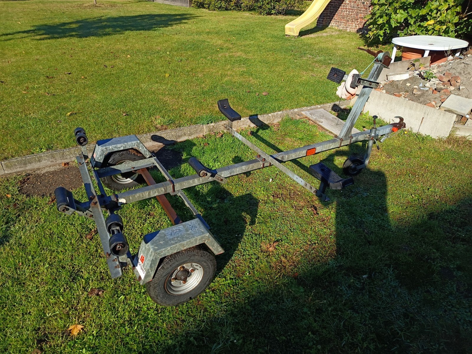 boot trailer voor rubberboot sloep of andere, Watersport en Boten, Ophalen, Minder dan 1500 kg, Verstelbare verlichting, Overige typen