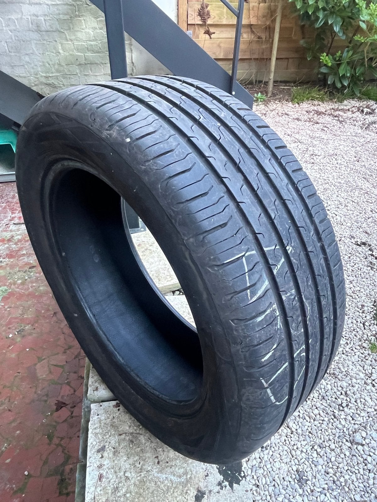 Jeux de 4 pneus été 255 50 R17 Continental/Hankook, Pneus été, Enlèvement, Utilisé, 225 mm