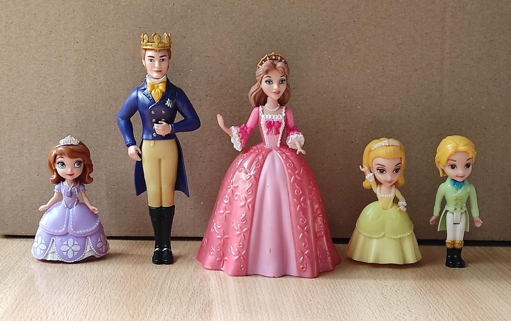 popjes Disney prinses Sofia en familie, Kinderen en Baby's, Speelgoed | Poppen, Ophalen of Verzenden, Zo goed als nieuw, Overige typen