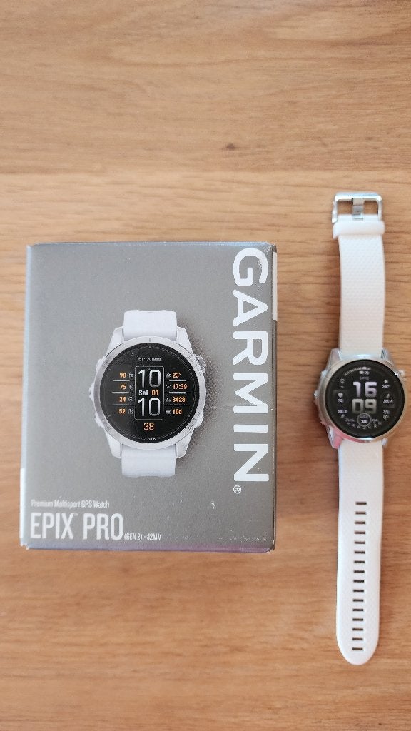 Garmin EPIX Pro Gen 2 42 mm horloge, Ophalen of Verzenden, Conditie, Gebruikt, Wit