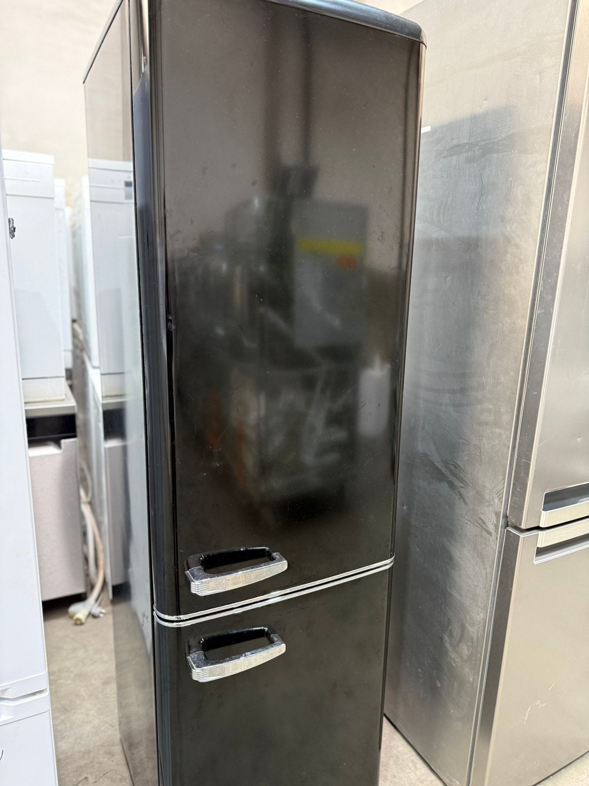Frigo-congélateur DOMO rétro noir – 3 tiroirs de congélation, Electroménager, Enlèvement, Comme neuf