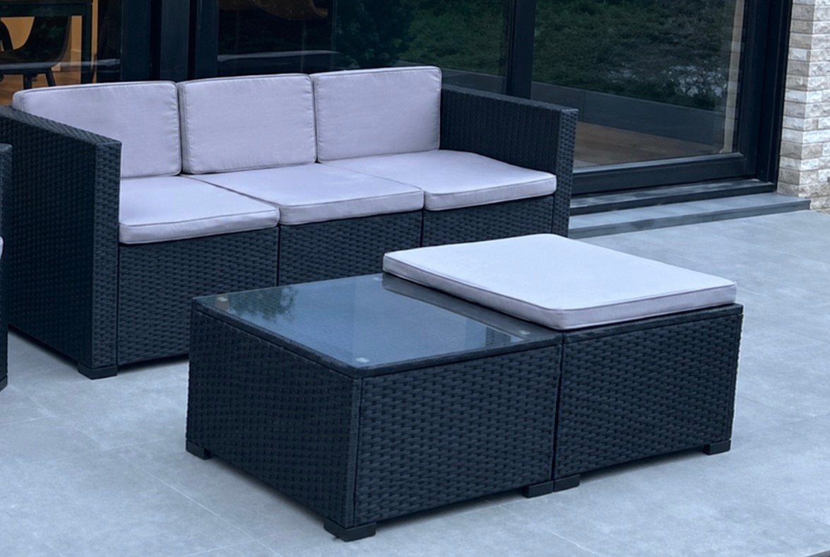 Rotan tuinset te koop | Zo goed als nieuw, Ophalen, Rotan, 3 zitplaatsen, Bijzettafel