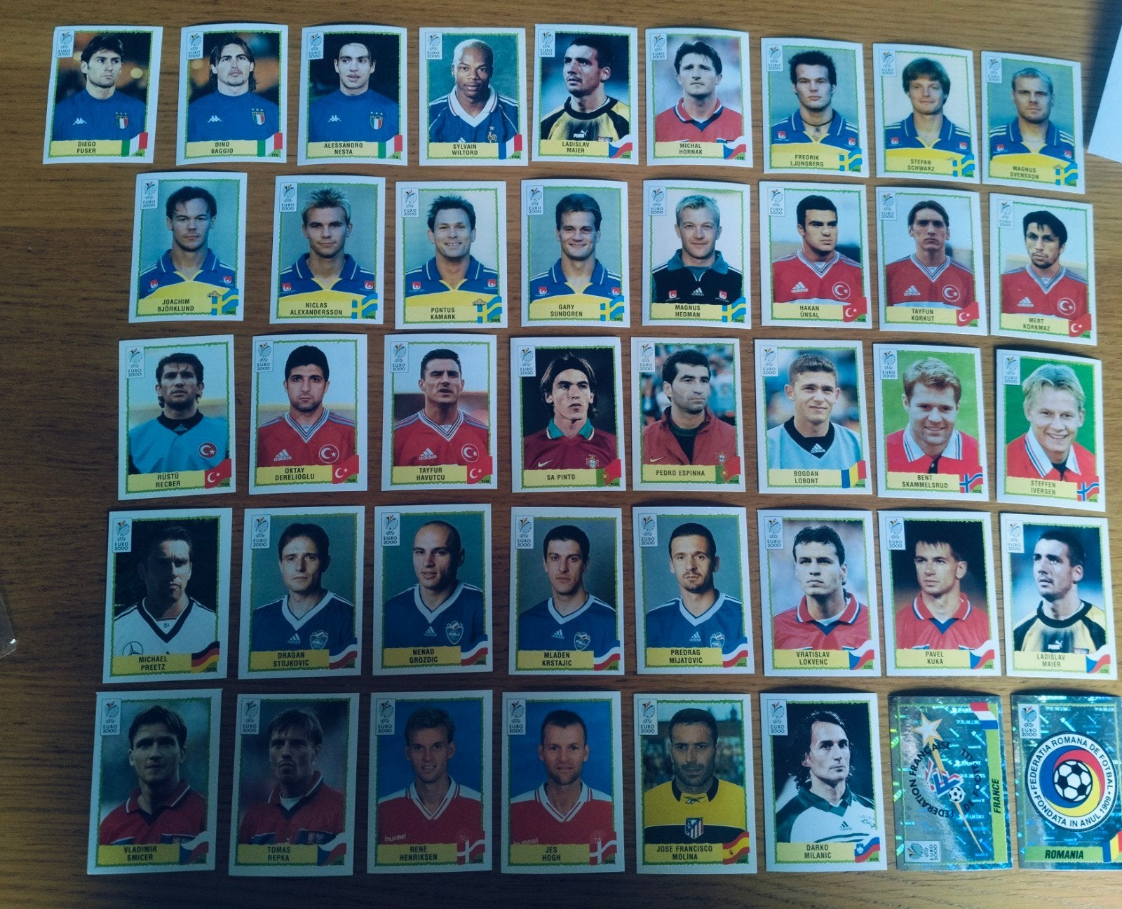 40 Panini stickers Euro 2000, Ophalen