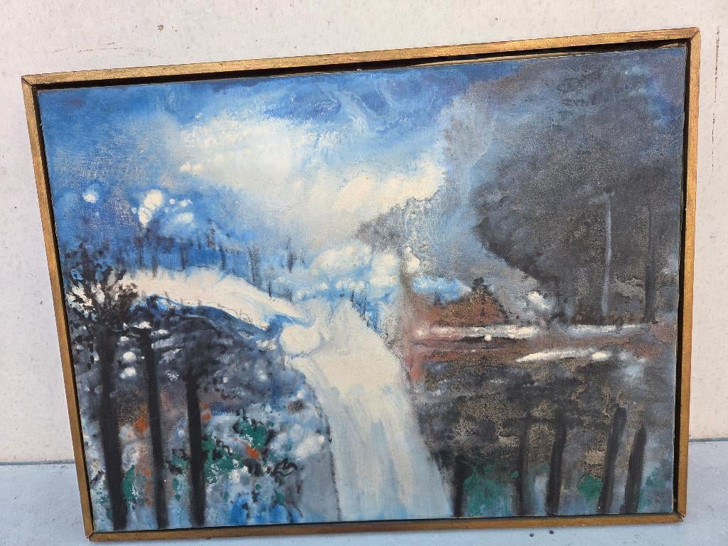 Schilderij: 'Winterlandschap', expressionisme, Enlèvement