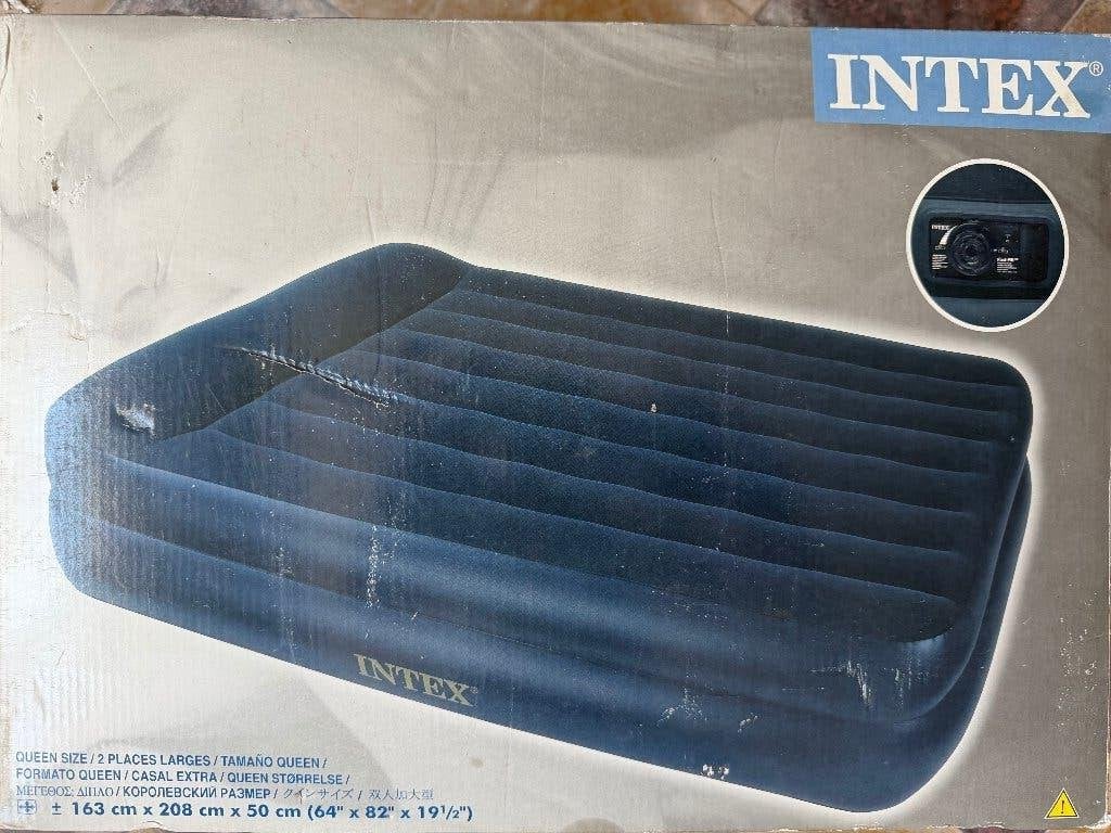 Matelas gonflable intex 2 places, Enlèvement, Pompe intégrée, Comme neuf, 2 personnes