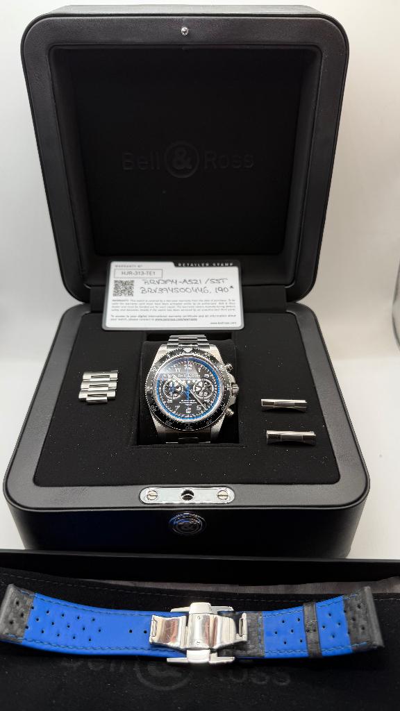 Bell & Ross Br V3-94 A521 gelimiteerde editie Alpine F1, Handtassen en Accessoires, Horloges | Heren, Zo goed als nieuw, Polshorloge