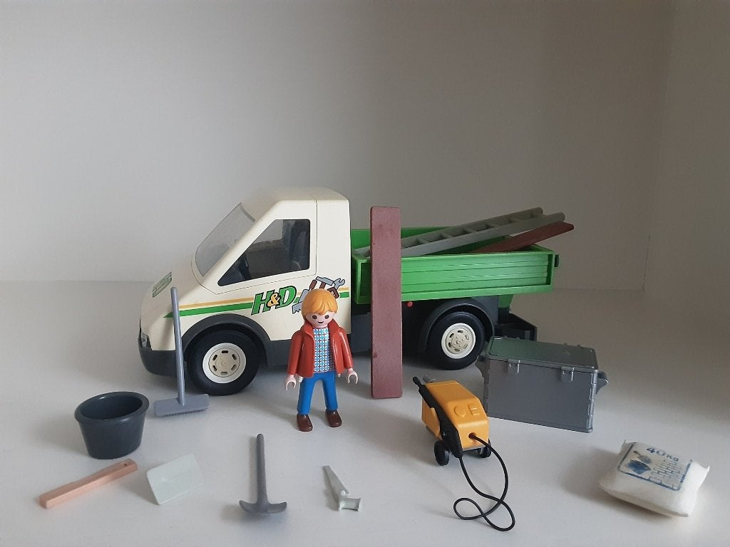 PLaymobil klusjesman met vrachtwagen, Kinderen en Baby's, Ophalen of Verzenden, Zo goed als nieuw, Complete set, Voertuig