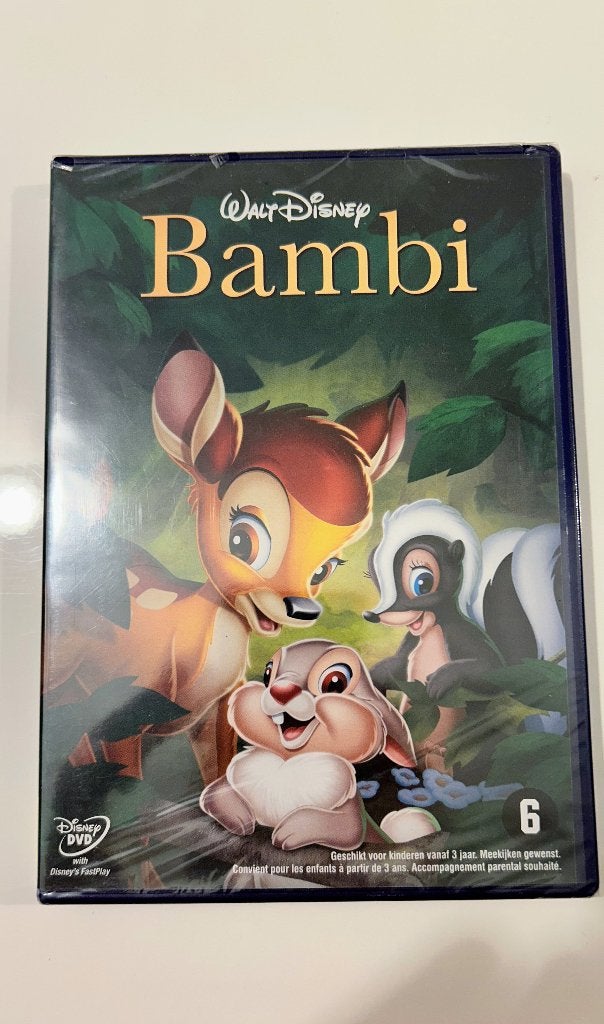 Disney: Bambi DVD, Cd's en Dvd's, Ophalen of Verzenden, Nieuw in verpakking, Inclusief doosje
