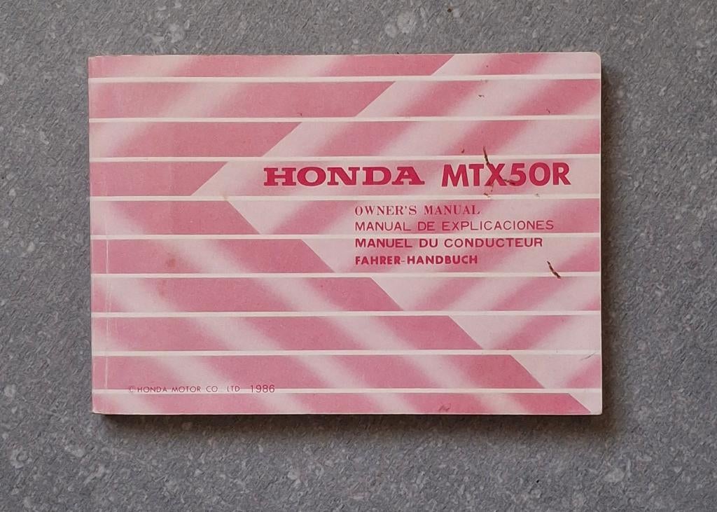 Honda mtx 50 boekje, Ophalen of Verzenden, MTX