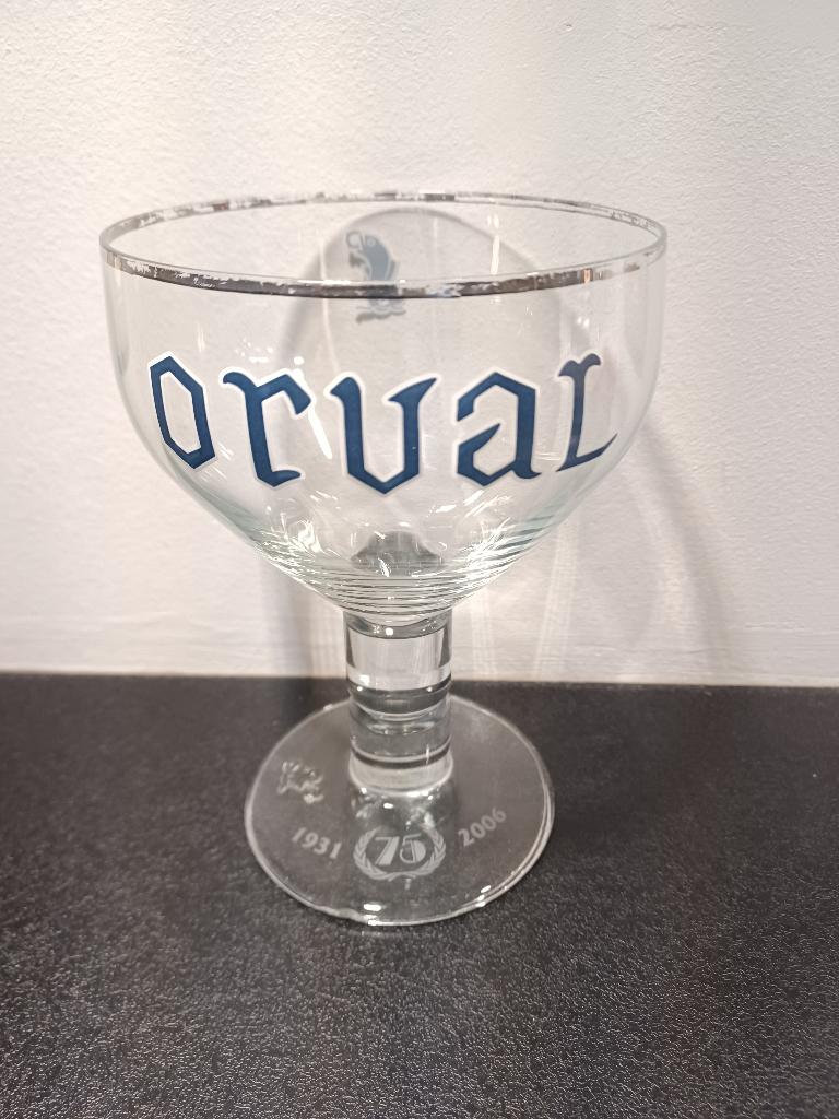 Verre orval 75 ème, Collections, Enlèvement, Utilisé, Verre ou Verres