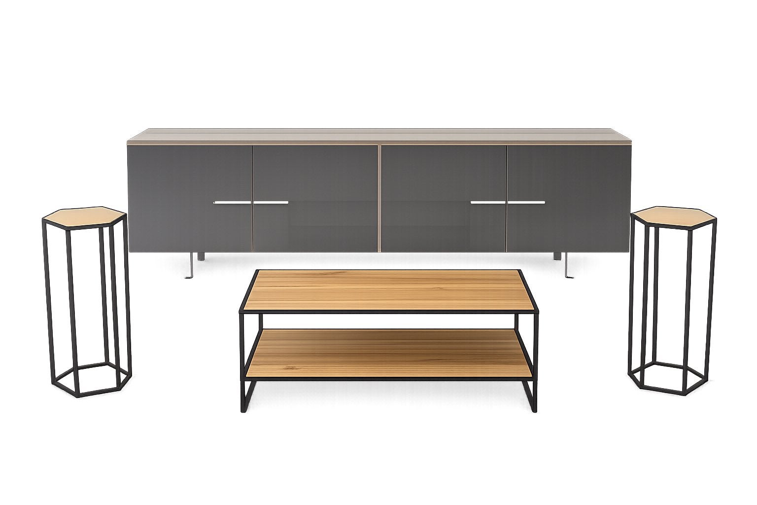 Te koop dressoirs plus kleine tafel + 2 kleine bijzettafels, Ophalen, Gebruikt