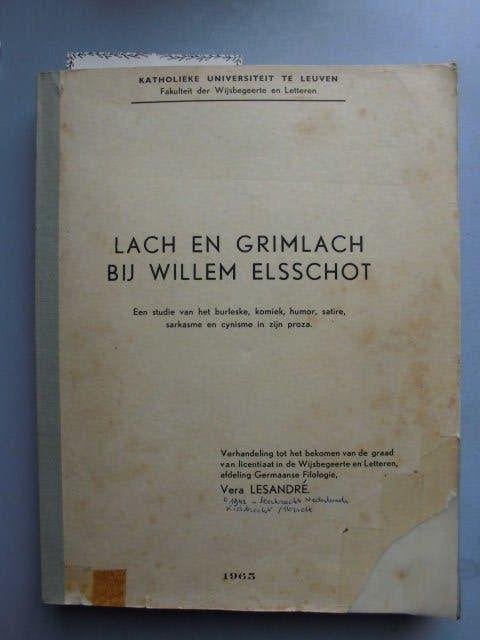 Elsschot, thesis 1965 door Lesandre Vera K U Leuven, Herselt, Ophalen of Verzenden, Zo goed als nieuw