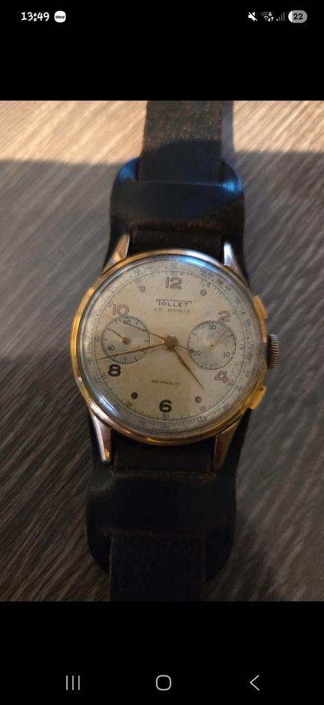 Montre tollet 17 rubis plaquer or, Enlèvement, Or, Or