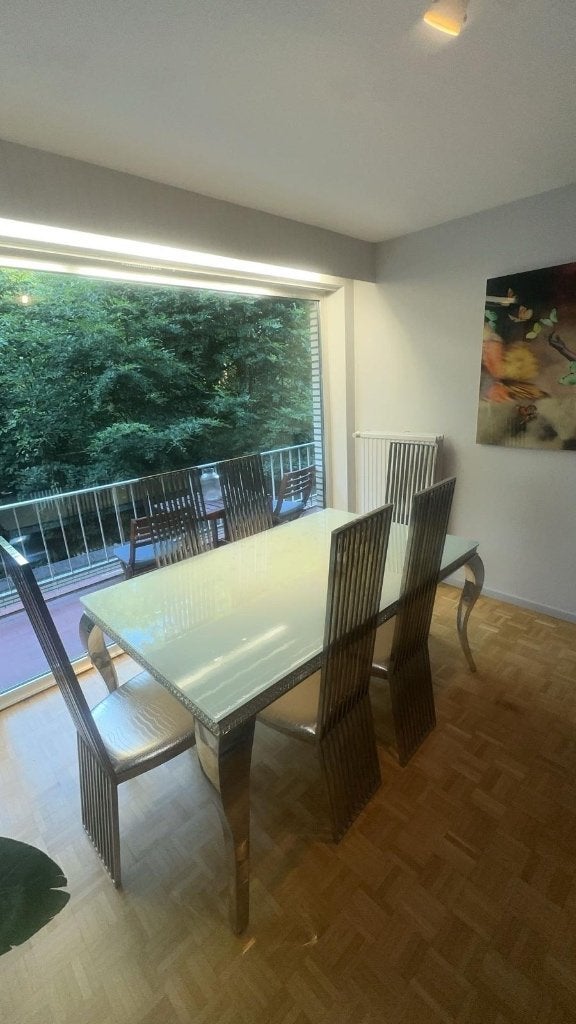 Salle à manger avec chaise, Maison & Meubles, Chaises, Enlèvement, Utilisé, Blanc, Cinq, Six Chaises ou plus
