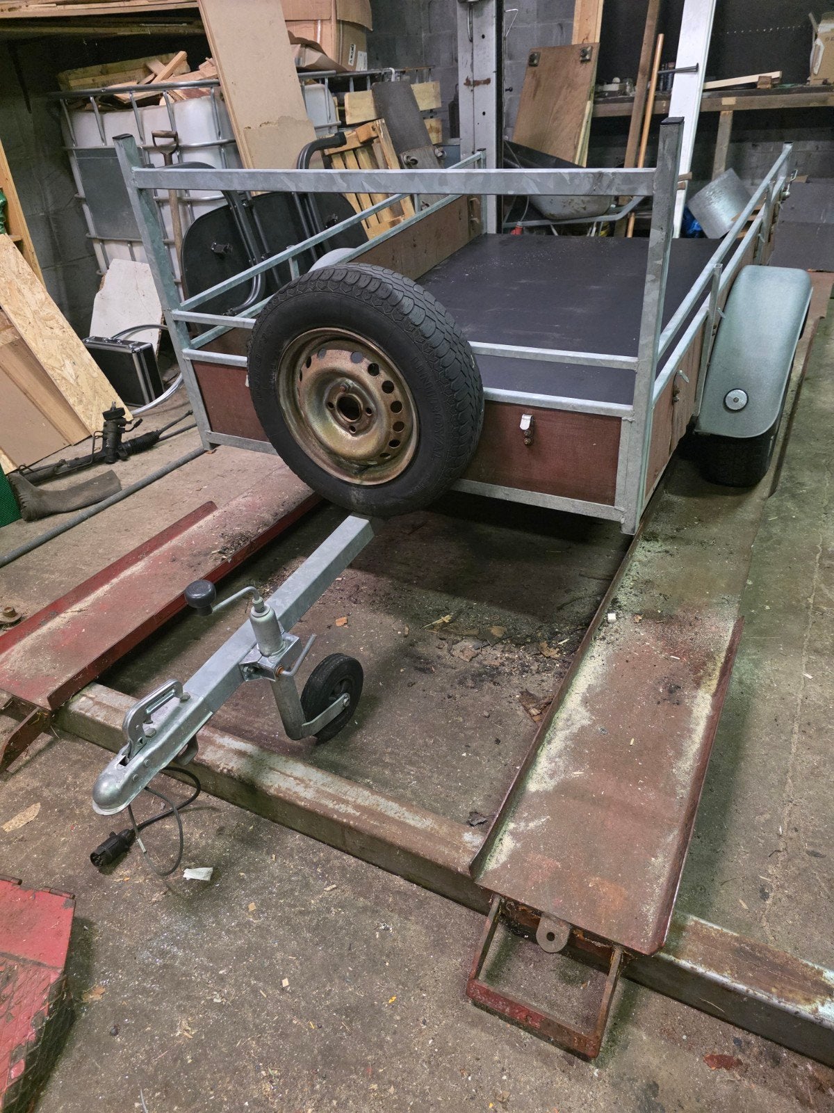 aanhangwagen enkelasser, Auto diversen, Aanhangers en Bagagewagens, Ophalen, Gebruikt