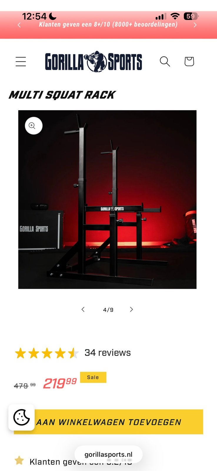 SQUAT RACK, Enlèvement, Comme neuf