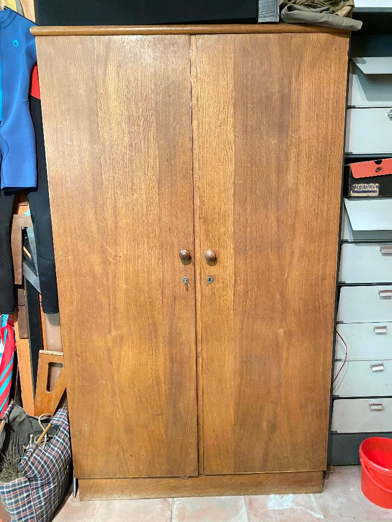 Armoire 2 portes des années 50 (184cm de haut), Maison & Meubles, Armoires | Autre, Enlèvement, Utilisé