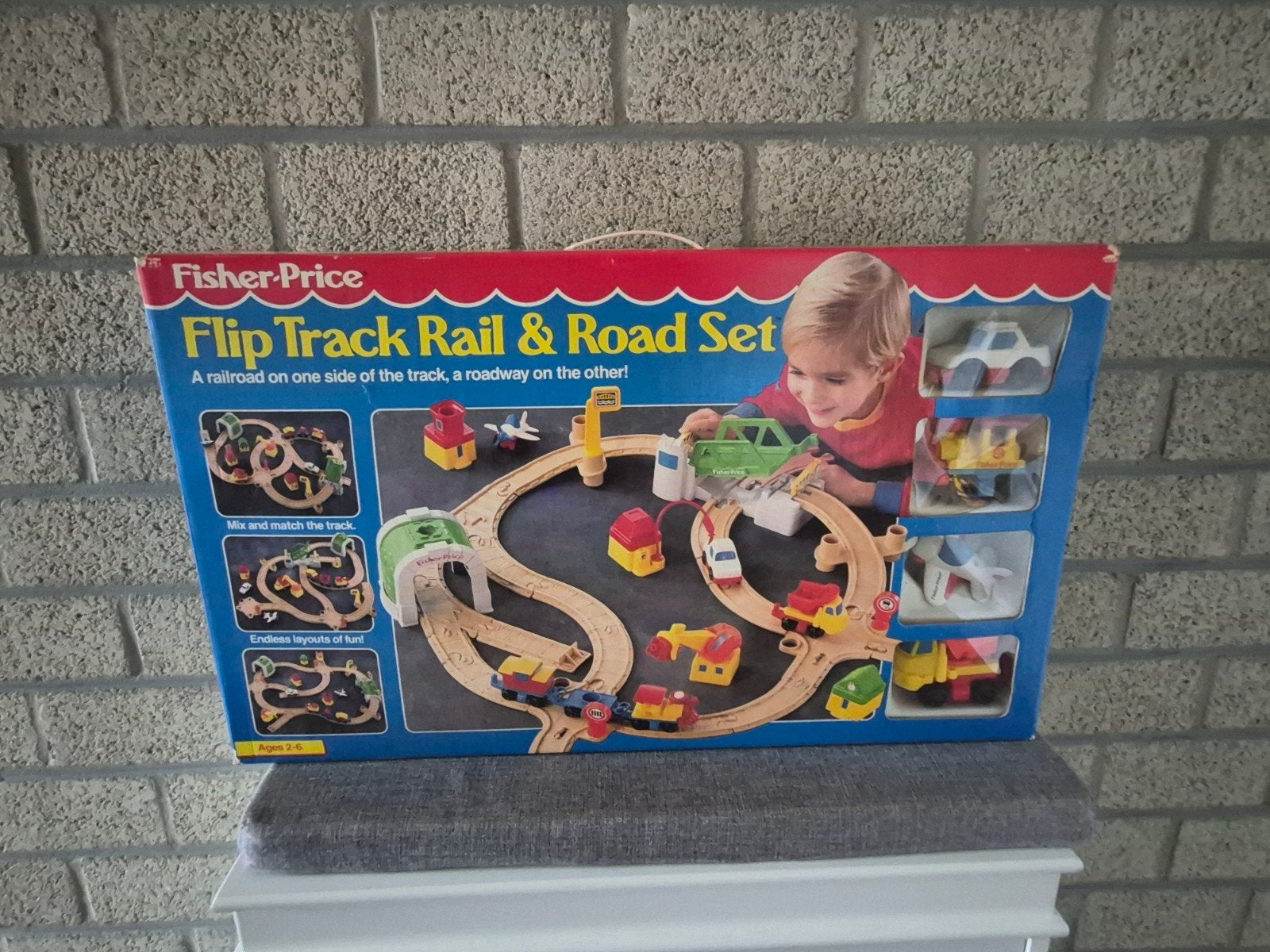 vintage Fisher-Price Flip Track Rail & Road Set uit 1991, Verzamelen, Ophalen of Verzenden