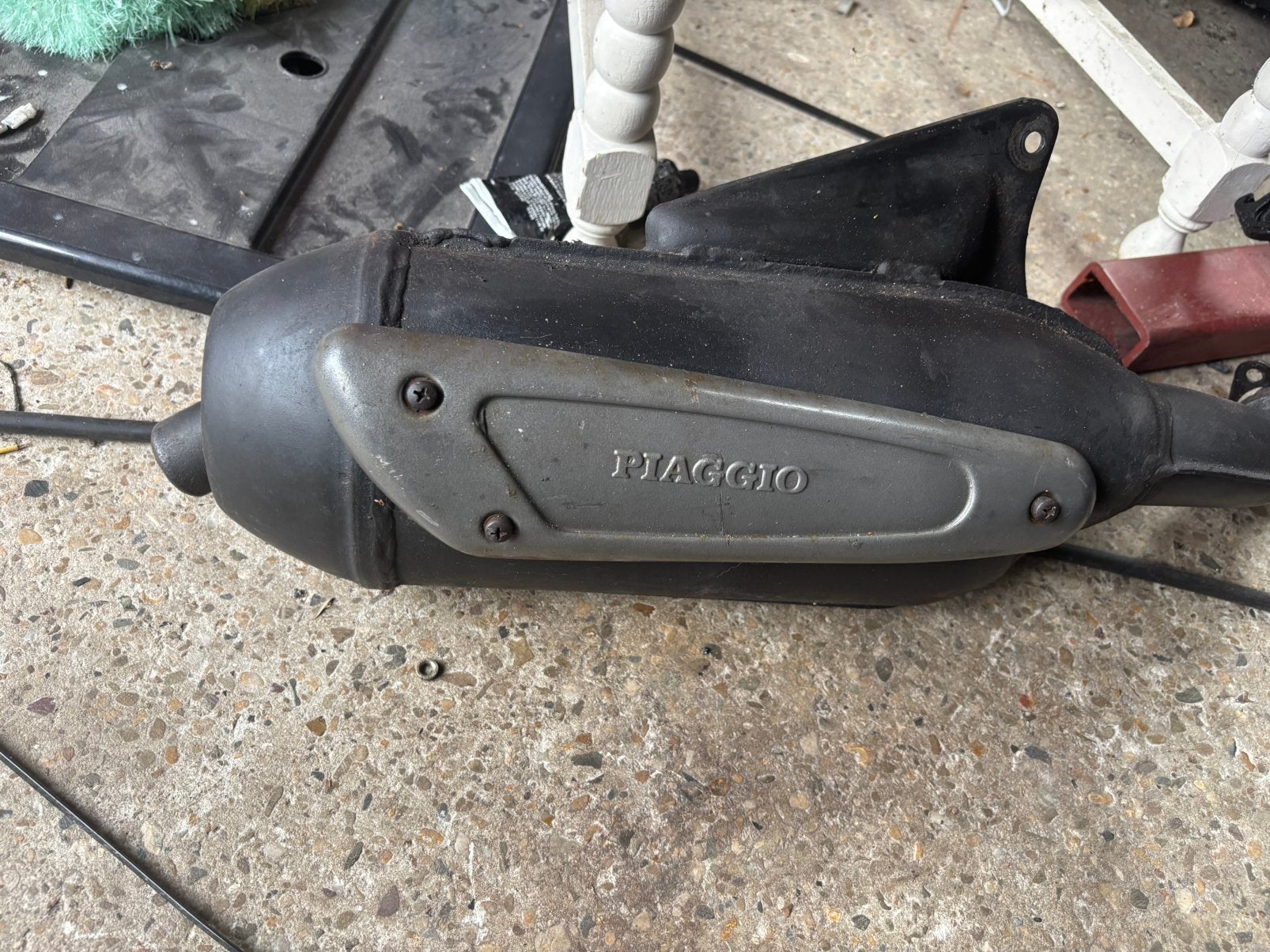 Sc01 uitlaad piaggio 125/180, Fietsen en Brommers, Ophalen, Zo goed als nieuw