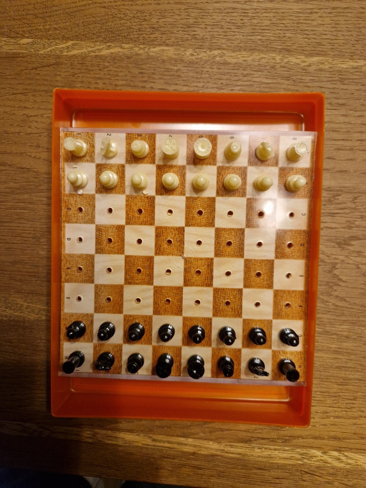 Mini schaakspel, Hobby en Vrije tijd, Gezelschapsspellen | Bordspellen, Een of twee spelers, Ophalen, Zo goed als nieuw