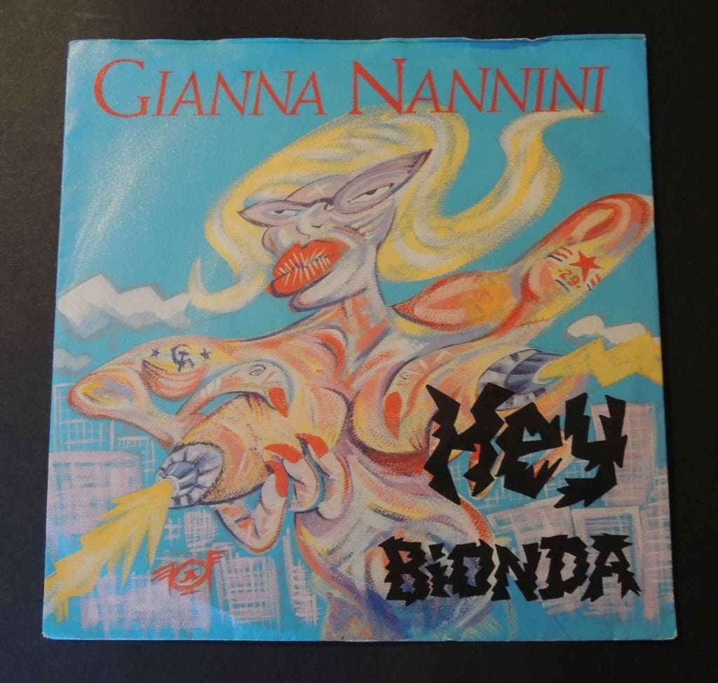 Gianna Nannini: "Hey Bionda" (vinyl single 45T/7"), Gebruikt, 7 inch, Pop, Single