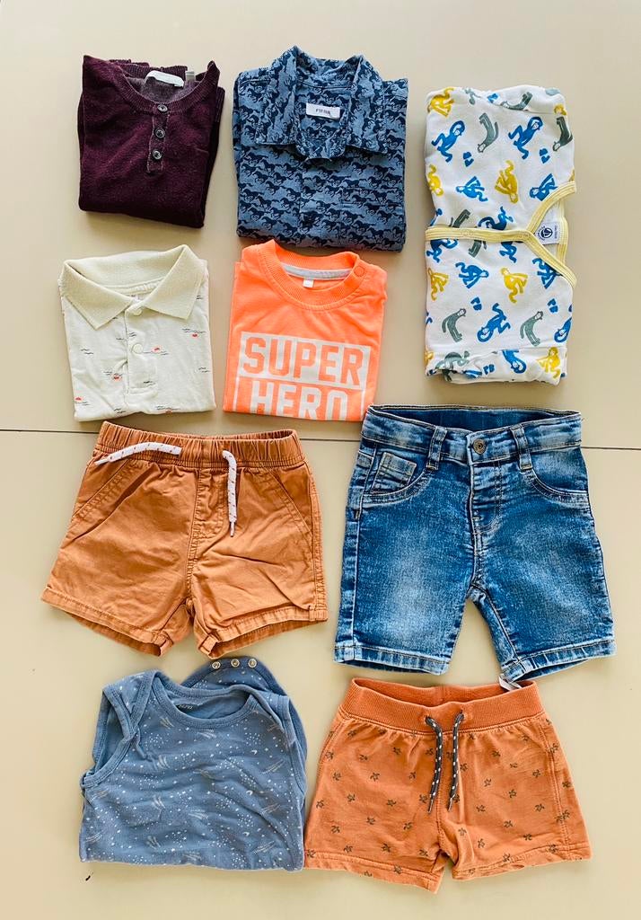 🍄 lot jongens Maat 86 ( Lente / Zomer ) 9 stuks ), Enlèvement ou Envoi, Comme neuf, Taille 86