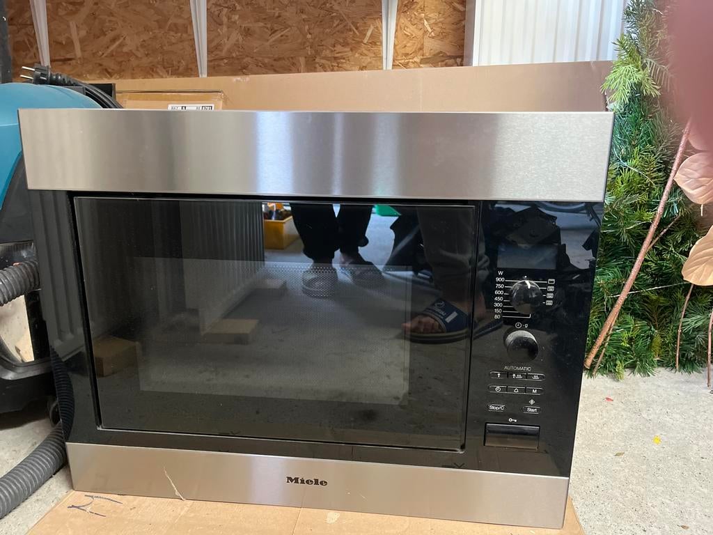 Miele inbouw microgolfoven / combi oven – RVS, Ophalen, Microgolfoven, Grill, Zo goed als nieuw