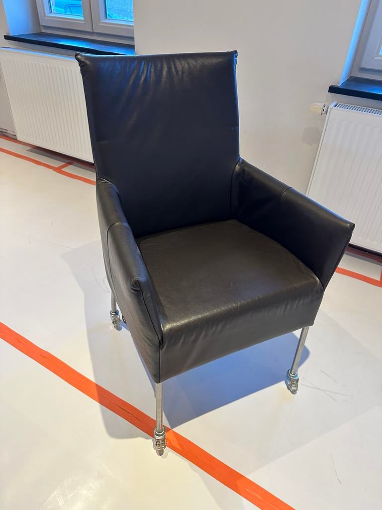 6 Joli armstoelen in goede staat, Huis en Inrichting, Stoelen, Ophalen, Gebruikt, Bruin, Leer