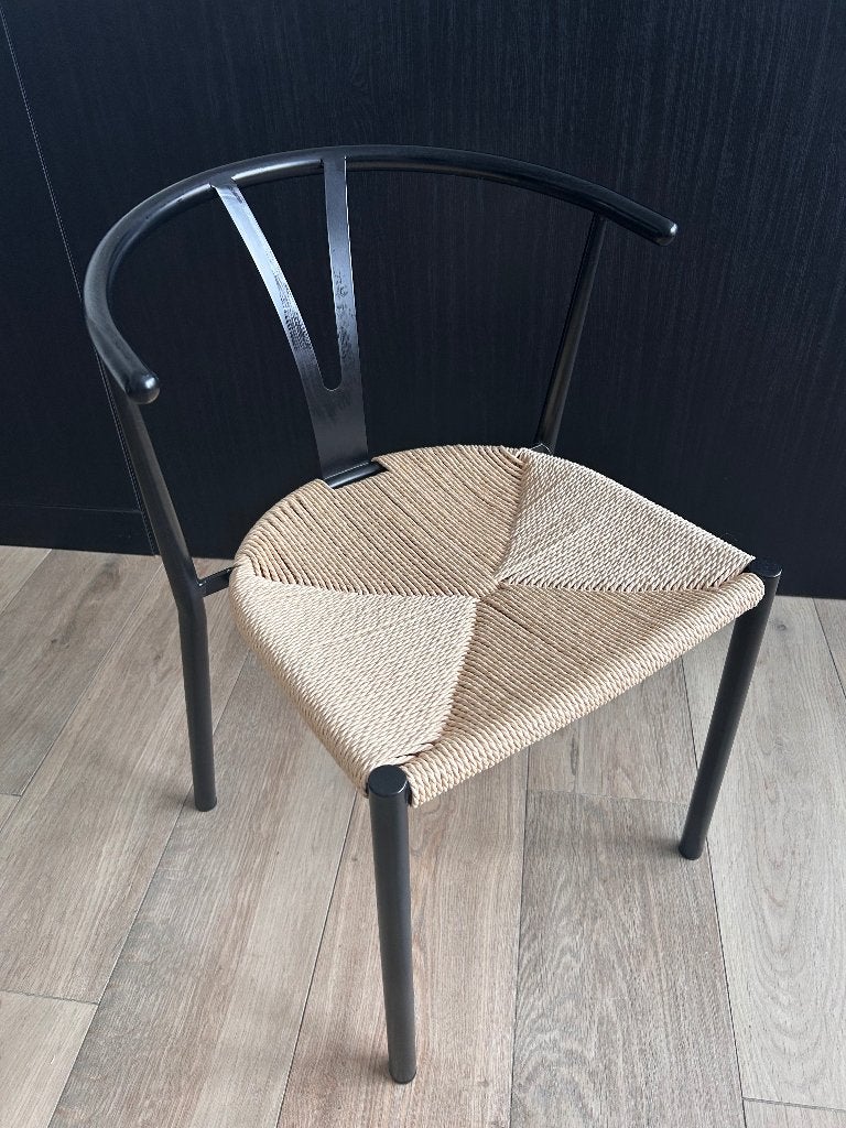 4 moderne stoelen als nieuw, Huis en Inrichting, Stoelen, Ophalen, Zwart, Zo goed als nieuw, Vier