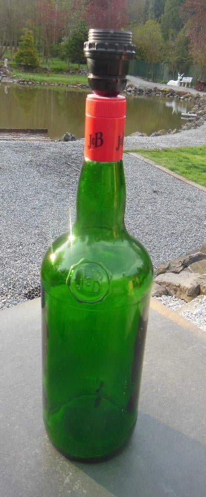 Grande bouteille J&B avec bouchon soquet et perçage, Envoi, Neuf, Verre, 50 à 75 cm