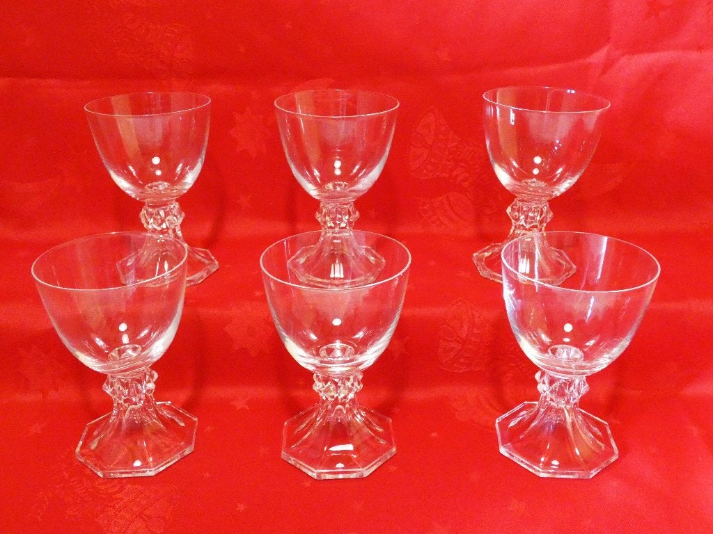 6 verres en cristal VSL - modèle YALE, Antiquités & Art, Enlèvement ou Envoi