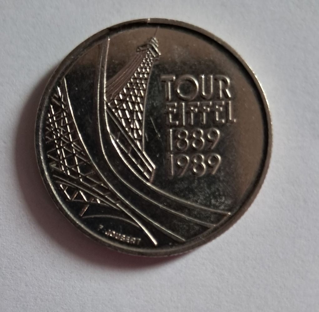 Munt van 5 frank Frankrijk 1989 Eiffeltoren TTB, Postzegels en Munten, Ophalen of Verzenden, Frankrijk
