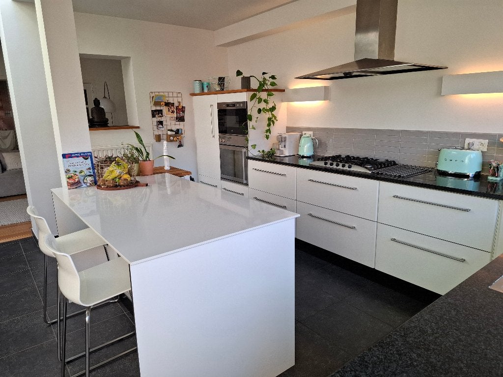 keuken, Ophalen, Gebruikt, Wit, Hoekkeuken