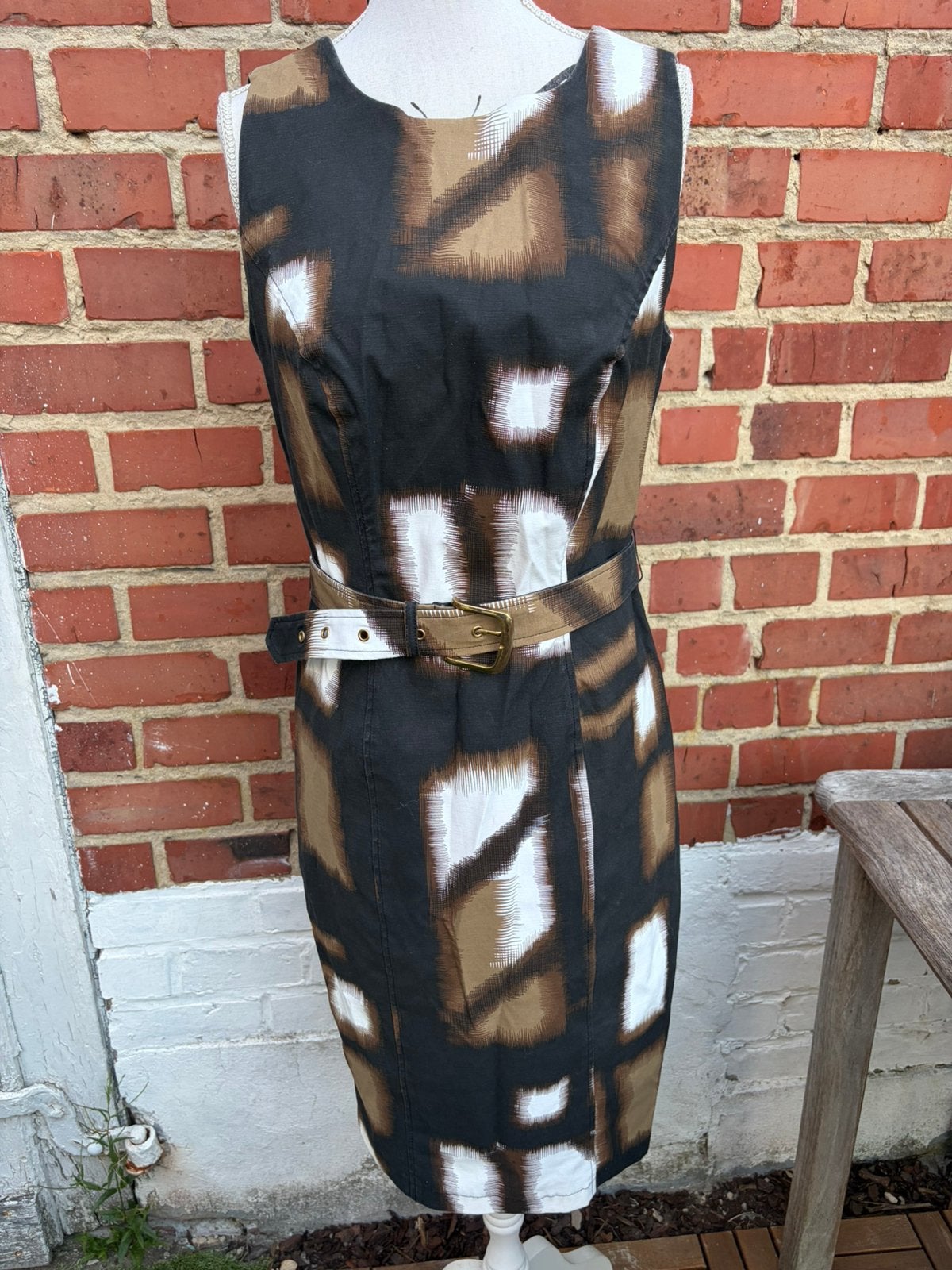 Jurk votre moda xl, Kleding | Dames, Bruin, Maat 42/44 (L), Ophalen of Verzenden, Gedragen