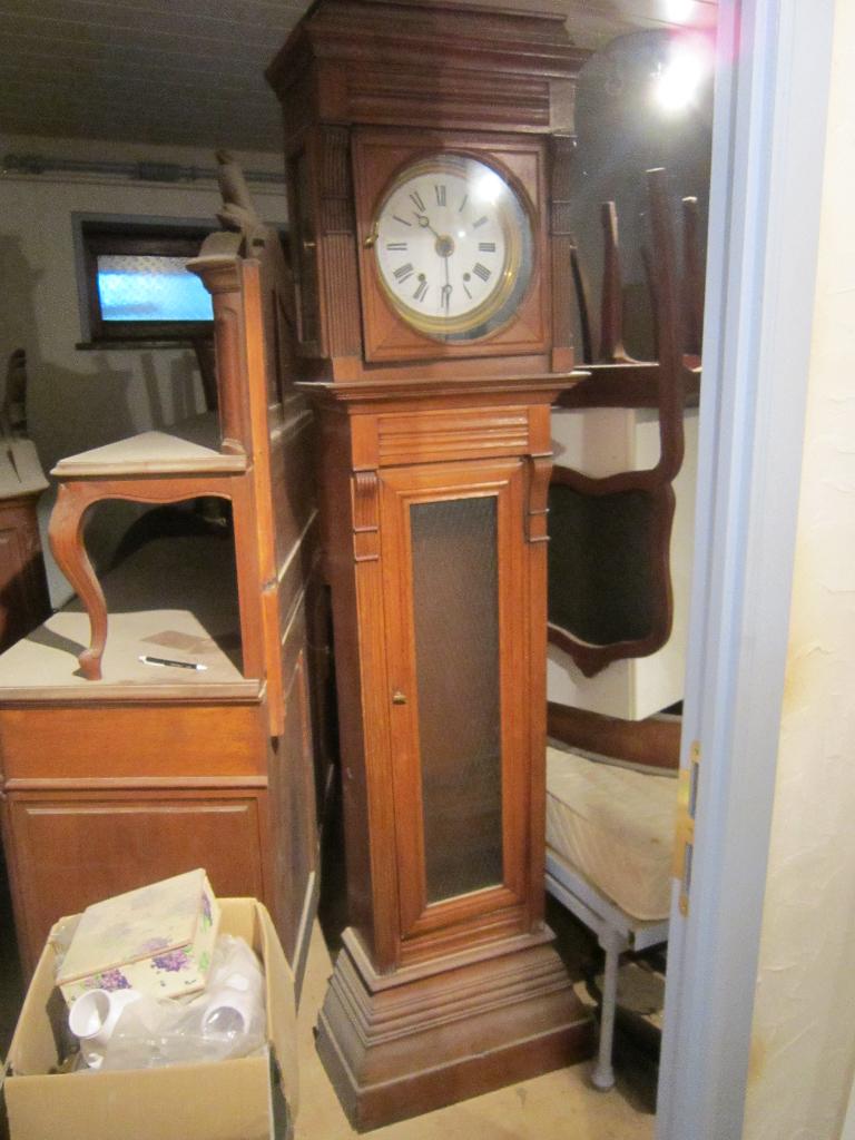 Horloge en chêne sur pied. Adam D., Antiek en Kunst, Ophalen