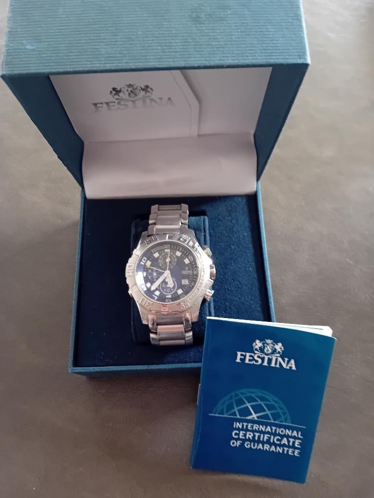 Festina mannenhorloge, Staal, Staal, Polshorloge, Zo goed als nieuw