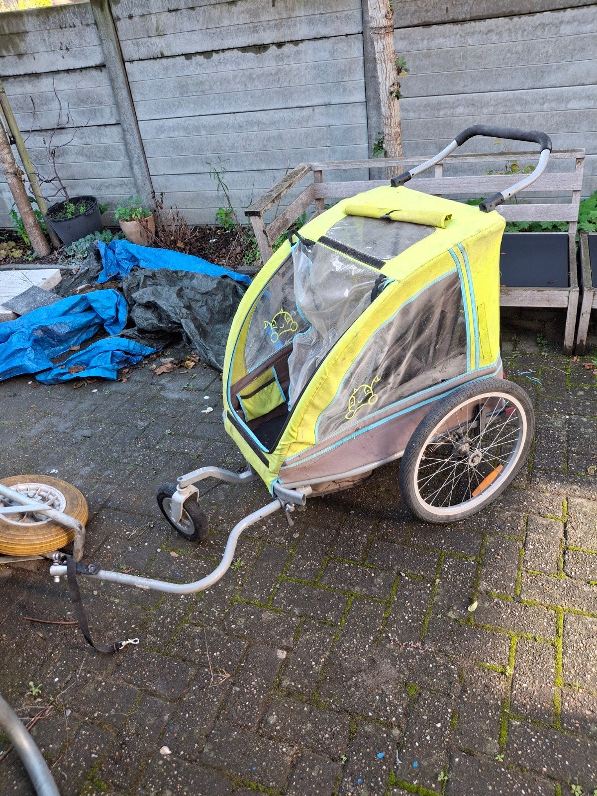 kinder fiets kar, Fietsen en Brommers, Ophalen, Gebruikt, Kinderkar