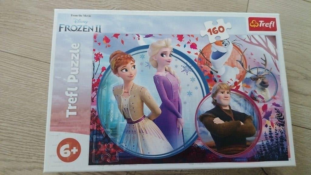 puzzel 160stuks Frozen, Ophalen of Verzenden, Meer dan 50 stukjes, Gebruikt, 6 jaar of ouder