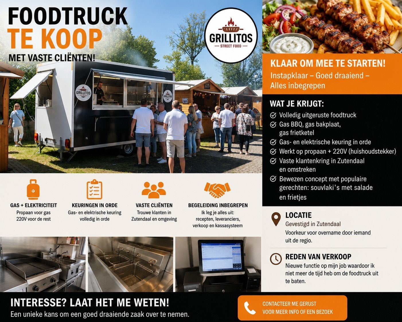 Goed draaide foodtruck te koop incl concept, Zakelijke goederen, Stock en Retail | Verkoopwagens, Ophalen