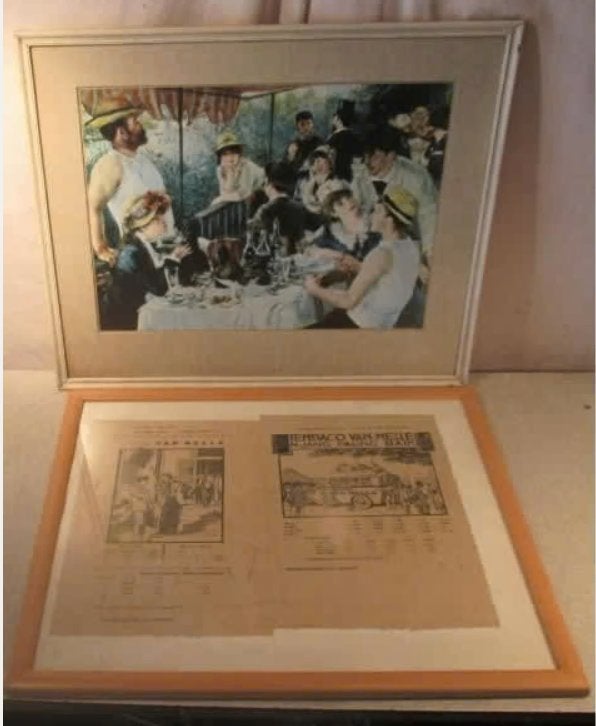 4 mooie retro Houten Fotolijsten - 54x44, Standaard fotolijst, Ophalen of Verzenden, Zo goed als nieuw, Met glas
