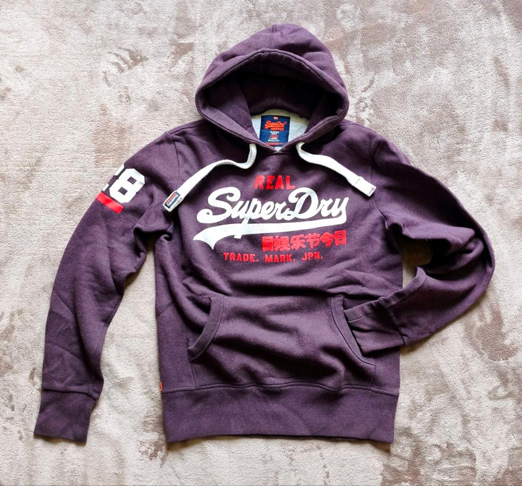 Superdry sweatshirt - maat: S - kleur: parma, Kleding | Heren, Paars, Ophalen of Verzenden, Zo goed als nieuw, Maat 46 (S) of kleiner