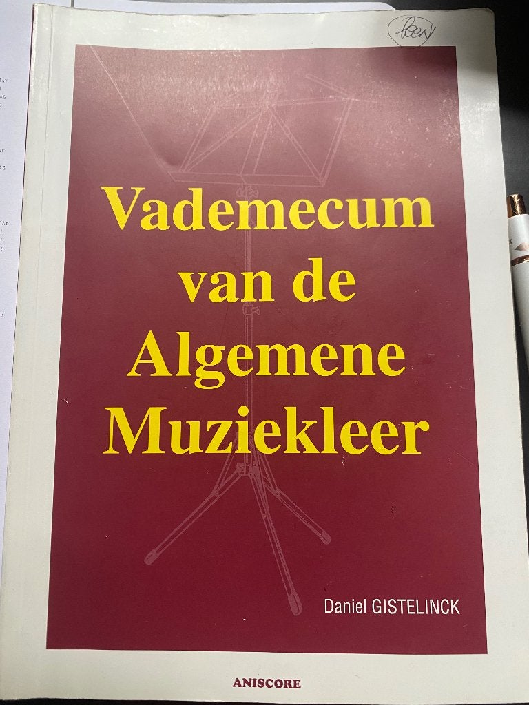 Vademecum van de algemene muziekleer, Ophalen, Zo goed als nieuw, Daniel gistelinck