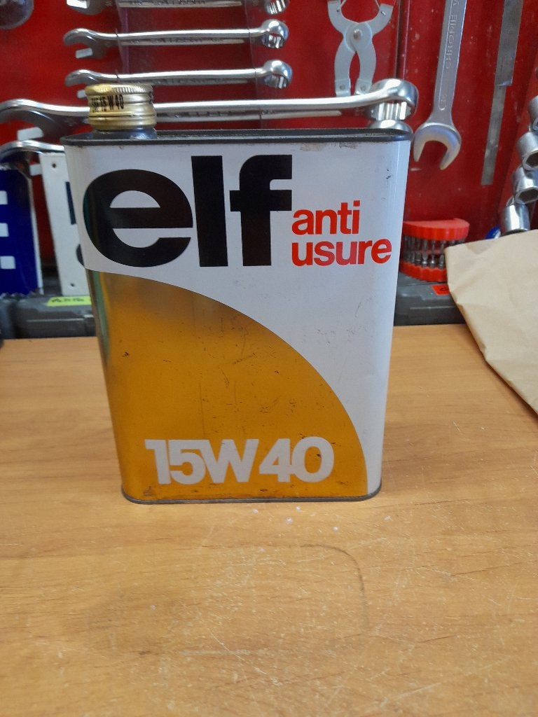 ancien bidon huile vide elf anti usure 15w40, Envoi, Utilisé, Autres types