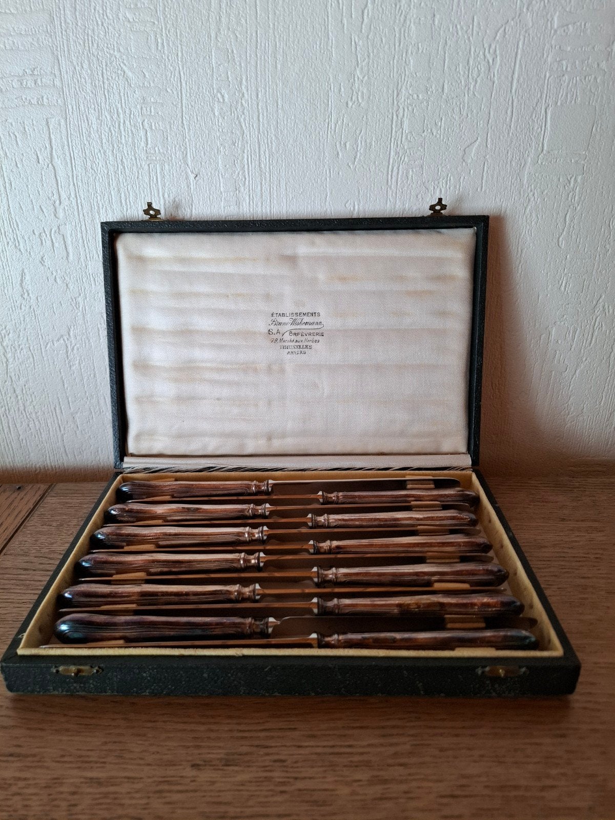 12 couteaux anciens Bruno Wiskemann – Orfèvrerie belge, Antiquités & Art, Enlèvement ou Envoi