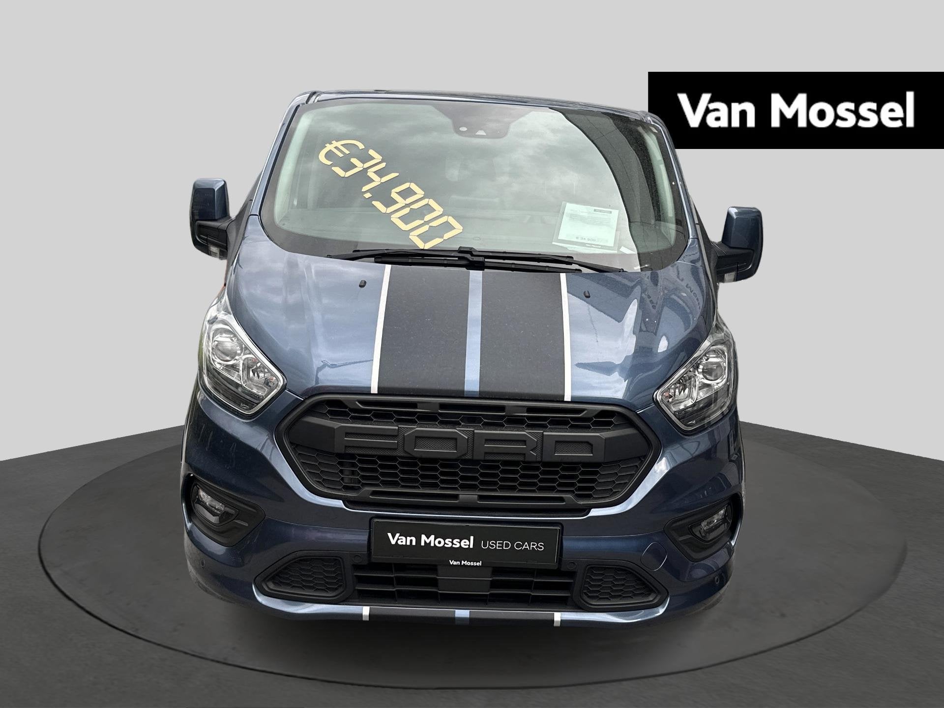 Ford Transit Custom 260s L1 Ambiente, Auto's, Stof, Gebruikt, Blauw, Overige brandstoffen