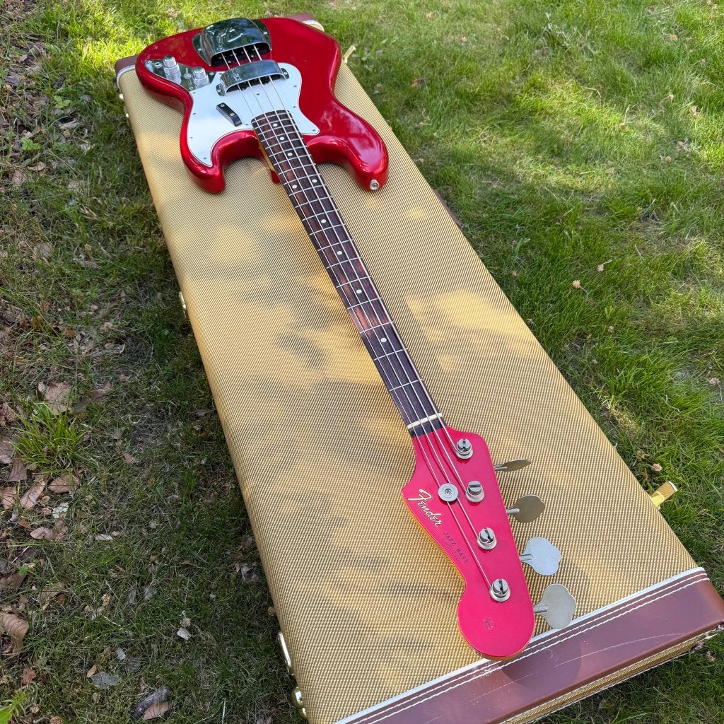 Fender Jazz bass JB62 JAPAN 1993 Candy Apple Red, Verzenden, Gebruikt, Elektrisch