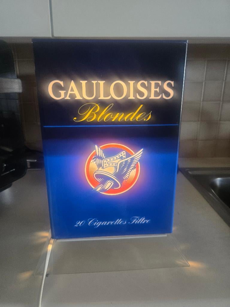Licht reclame Gauloises blondes, Verzamelen, Ophalen of Verzenden, Nieuw, Lichtbak of (neon) lamp